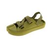 2025 New Ladies Sandals Thick Sole Leather Ladies Sandals Comfort Flat Sandals Open Toe Beach Shoes Large Size 37-44