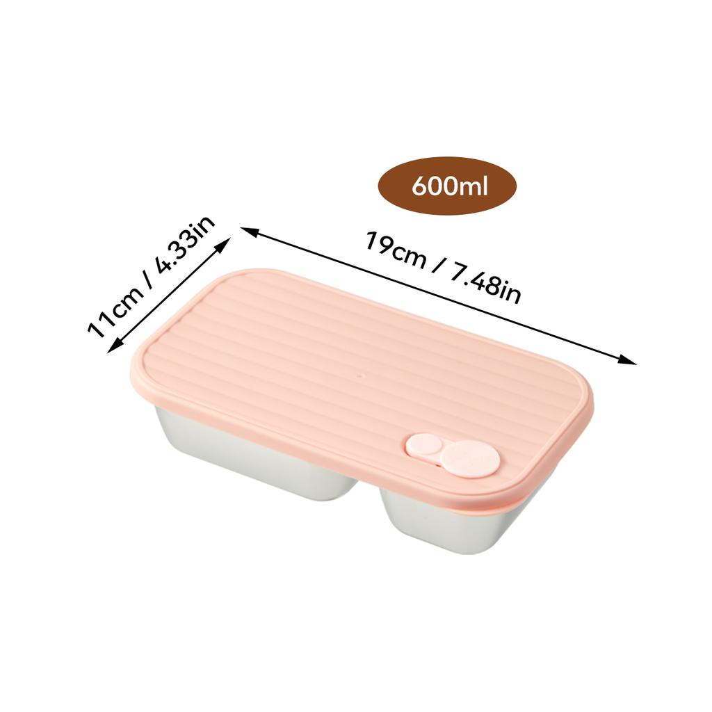 New Portable 304 Stainless Steel Lunch Box Travel Picnic Sealed Leak Proof Fruit Salad Bento Box For Student Adult