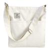 Lightess Canvas Tote Bag, Crossbody Bag, Zippered, A4 Size, Multiple Pockets, Small Item Storage, Organized (White)