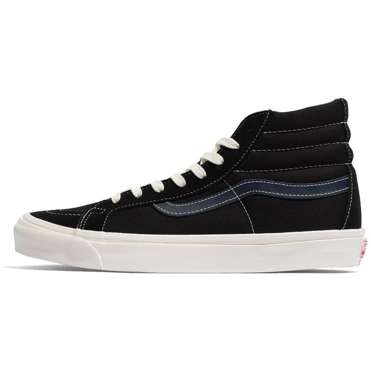 Vans Sk8-Hi LX Suede Canvas 'Black Dress Blue' (Unisex) Black / Dress Blue Skateboard Shoes VN0A45JLVQP