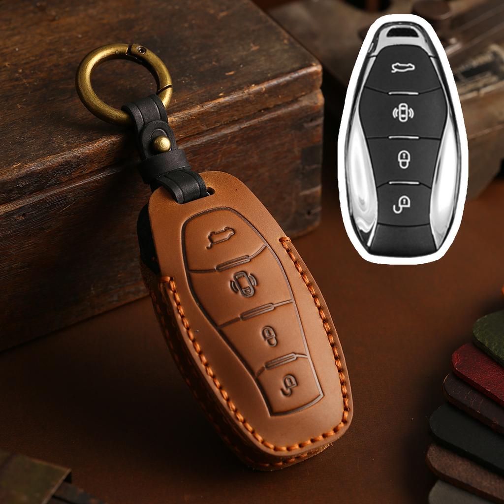 Suitable for 23 new Hongqi H5 key bag h5 special leather key cover remote control case buckle modified jewelry