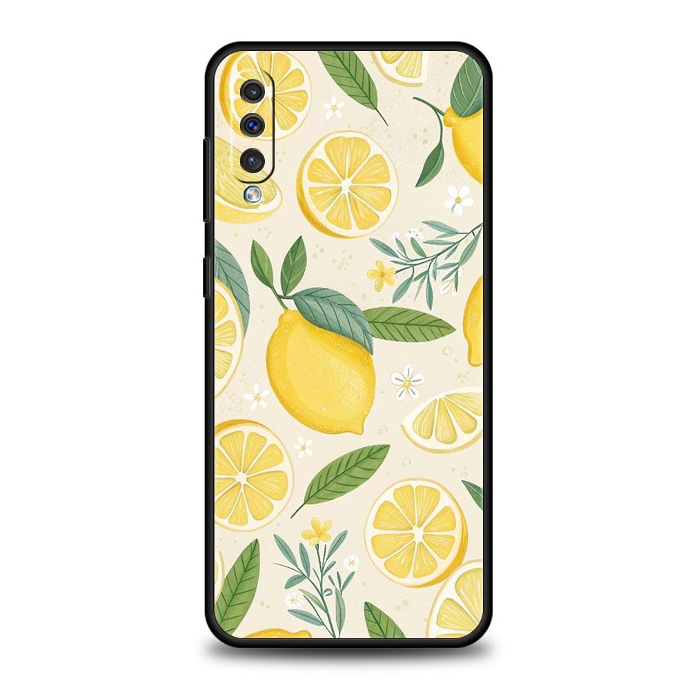 Summer Fresh Fruit Lemon Print Phone Case for Samsung Galaxy A56 A36 A26 A16 A34 A24 A42 A22 A20 A12 A40 A30 A10 Soft TPU Cover