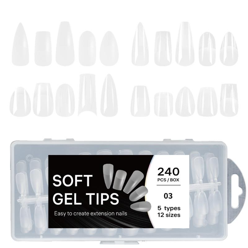 5 в 1 Искусственные ногти Практичные и стильные Накладные ногти Полное покрытие Накладные типсы Маникюрные аксессуары для повседневной носки