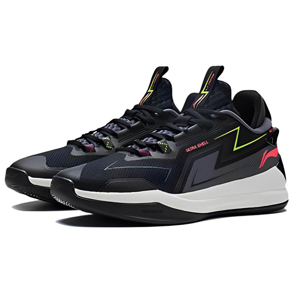 Li Ning Flash Energy 2.0 Shock Absorption Rebound Mid-Top Basketball Shoes Men sneakers Black ABAS099-2