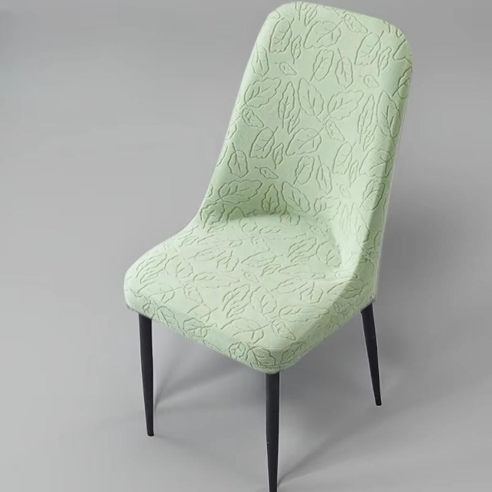 Nordic Elastic Curved Armchair Cover Arc-Shaped 3D Jacquard Seat Cover Dustproof Dining Chair Slipcover For Home Living Room