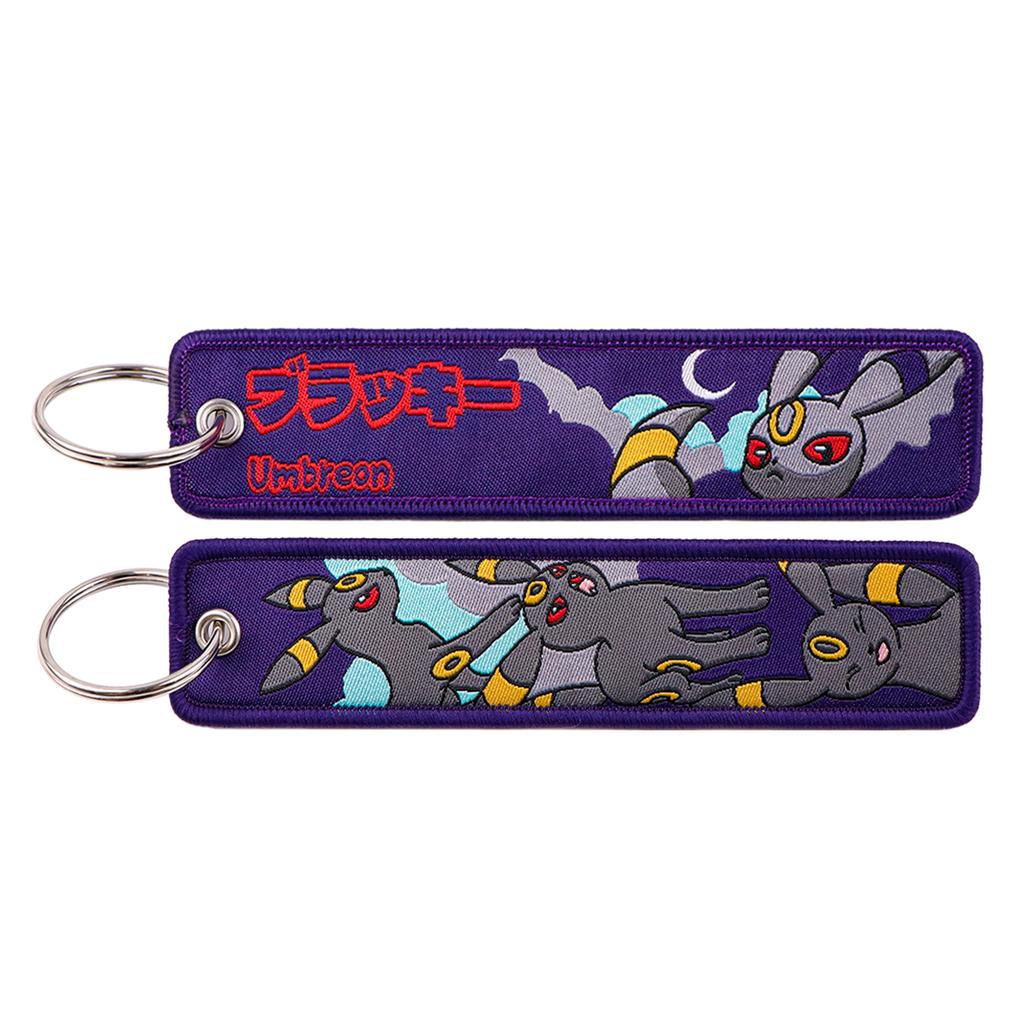 Japanese Anime Elf Monsters Keychain 1pcs Car Backpack Key Holder Embroidery Keyring Key Tag Jet Tag Accessories Gifts for Fans