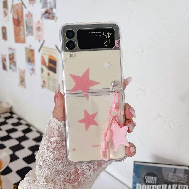 

Прозрачный чехол со звездой для Samsung Galaxy Z Flip 4, чехол Z Flip 3, 5 г, противоударная жесткая задняя крышка с Hangouts для Samsung Z Flip 4 For Galaxy Z Flip 4