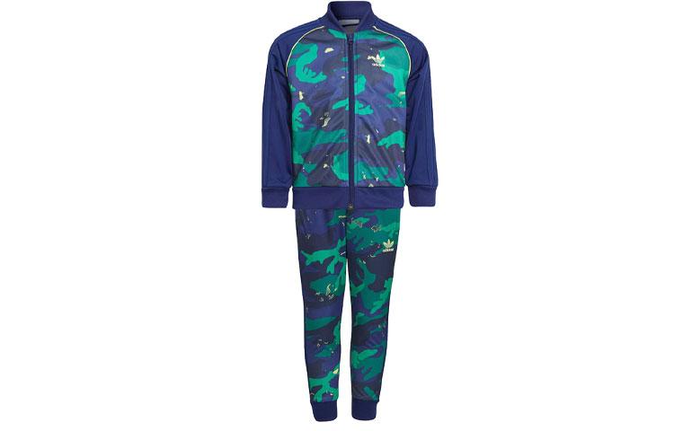 Adidas Originals Casual Sportswear Blue Green Kids  H20305 110