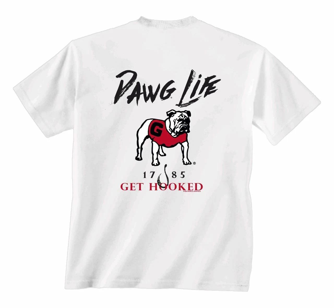 New World Graphics Uga Get Hooked Comfort Color Short Sleeve T-Shirt 2XL