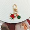 Festive Christmas Keychain: Metal Tree, Snowman & Santa Bag Charm – Stylish Small Gift