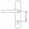 Gate Handle Long Plate Nati 72mm Black Key