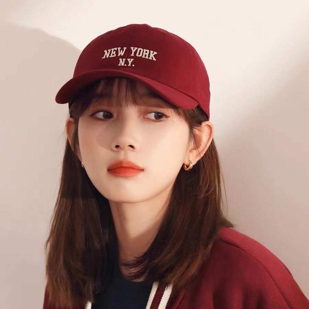 Soft Sport Embroidered Outdoor Letter Baseball Cap Solid Color Cap Korean Style Hat Women Hat