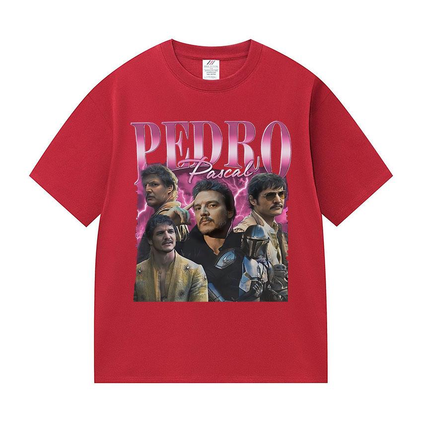 Actor Pedro Pascal Movie Graphic T Shirt Unisexs Retro High Quality Fashion Clothing Tshirts Unisex 100 Cotton Oversized Tshirt