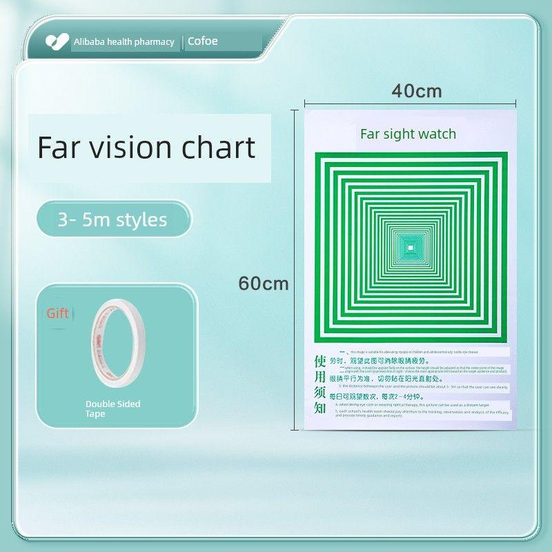 Corfu Vision Chart International Standard Home Use Children's Standard Logarithmic E-Chart Eye Vision Test Optometry Special Use