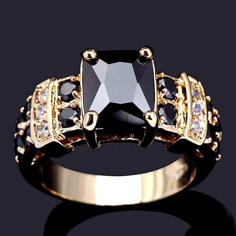 New Fashion  Inlaid Ring Multi-color Square Ladies Ring Whole Sale Rings for Women