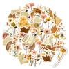 35pcs-50pcs Vintage Floral Stickers Natural Autumn Teacher Reward Stickers Sticker Pack For Laptop Luggage Scrapbook Diary