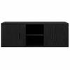TV Stand Black Oak Effect 100 x 31.5 x 35 cm