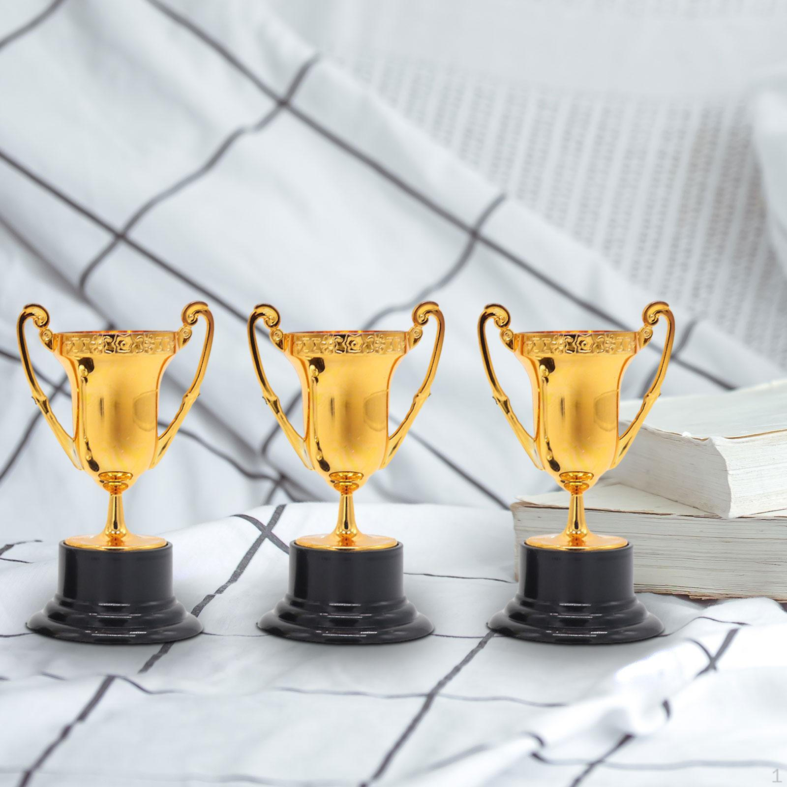 

3 шт., детские мини-трофеи, декоративные украшения, креативные настольные игрушки, призовые чашки для бронзовый