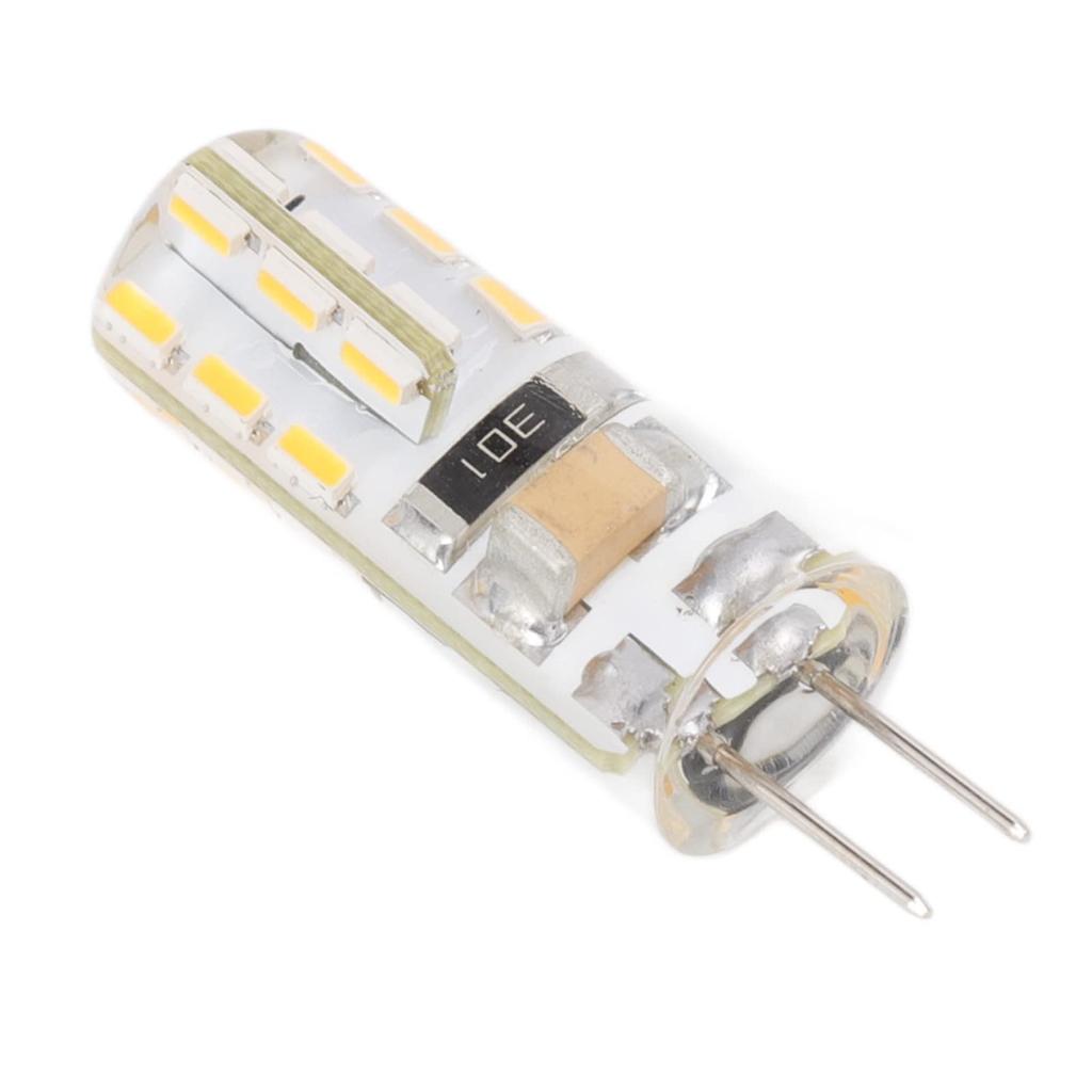 Bombilla G4 Silicone LED Bulbs, 10pcs, 110V, Double Feet Base, 1.5W, AC110V, 110Lm, Silicone Bulbs for Landscape Lighting and Courtyards (6000K White