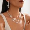 Elegant Summer Exaggerated Versatile Women'S Jewelry Necklace And Earring Set
