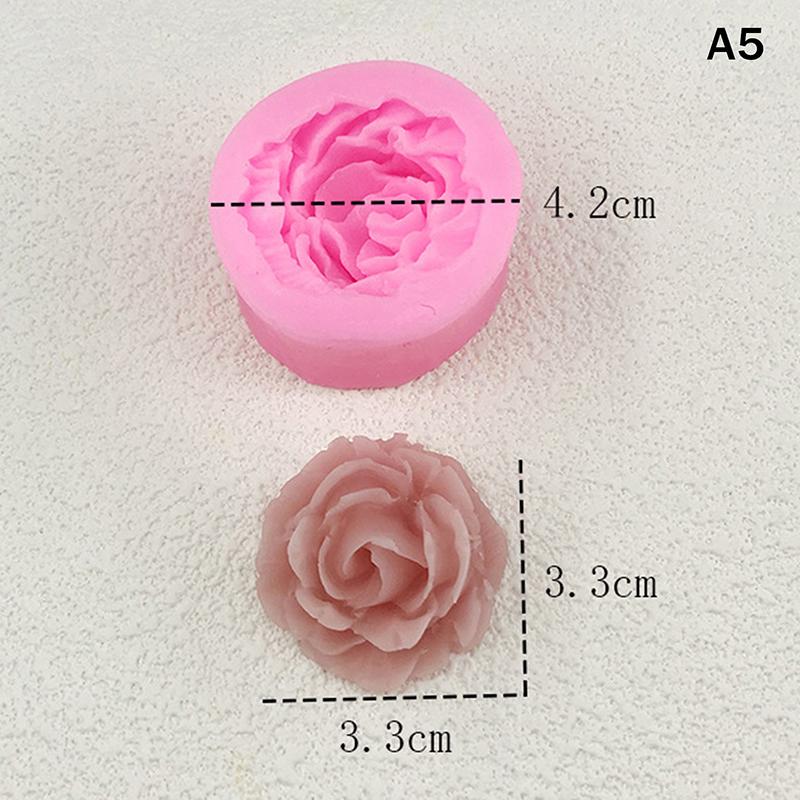 1Pc 3D Rose Design Silicone Mold - DIY Tool For Chocolate Cake Fondant Wedding Cake Baking Flowers Soap Decorating Craft