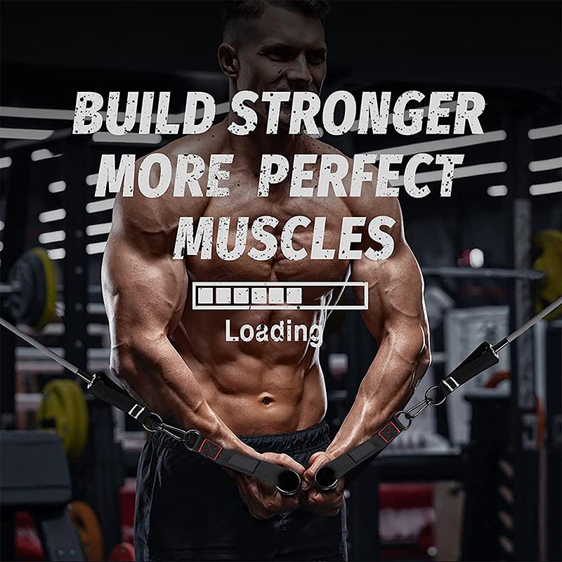 Heavy Duty D-Ring Metal Gym Handles with Hook for Cable Machine Yoga Exercise Workout Power Bands - Grip Workout Gym Equipment