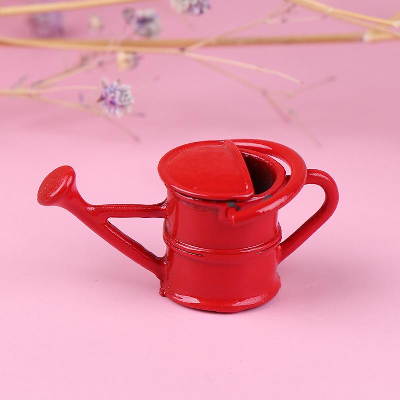 1/12 Metal Watering Can Buckets Garden Miniature Decoration For Children Kids Dolls Acces Dollhouse Miniature Furniture Toys