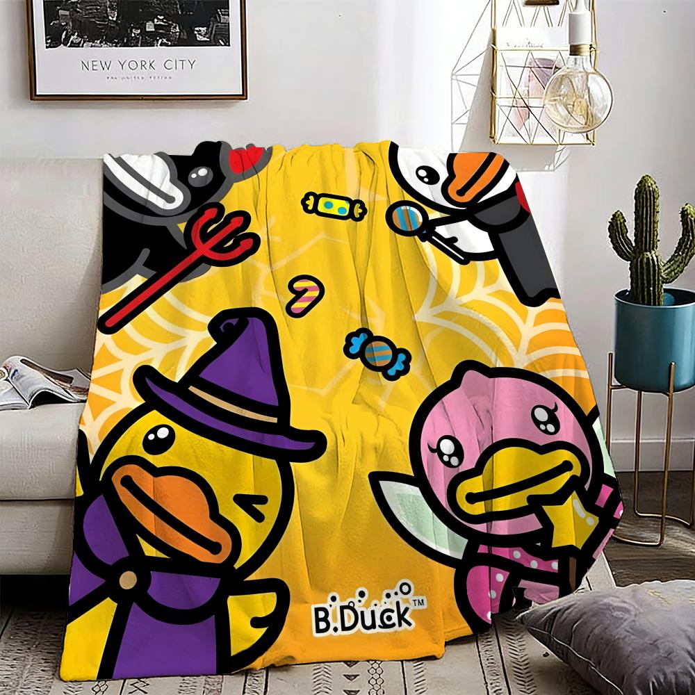 B.duck Throw Lightweight 240g Flannel Blanket Soft Skin-friendly for Summer Cooling 75X95CM