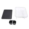 Countertop Dish Rack Dish Drying Rack Iron Dish Drainer Rack with Utensil Holder for Kitchen Counter Sink Spoons and Forks