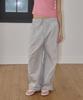 LOSSYROW Grid Nylon Track Pants Silver