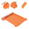 Pill Counting Tray Orange NonContact Clean Pills Dispenser Tray with Spatula Transparent Lid