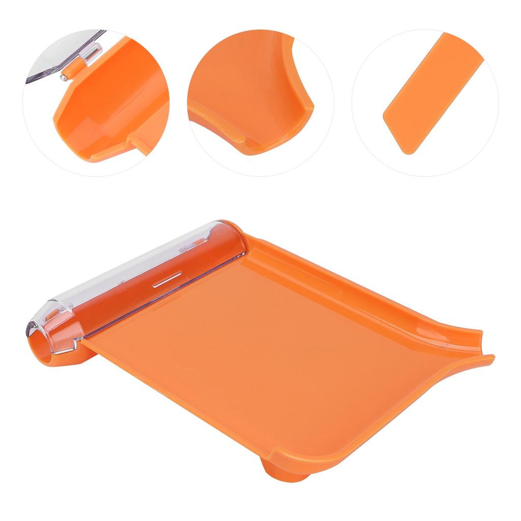 Taca do liczenia tabletek Pomarańczowa Bezdotykowa Czysta Taca Dozująca Tabletki ze Szpatułką Przezroczysta Pokrywka