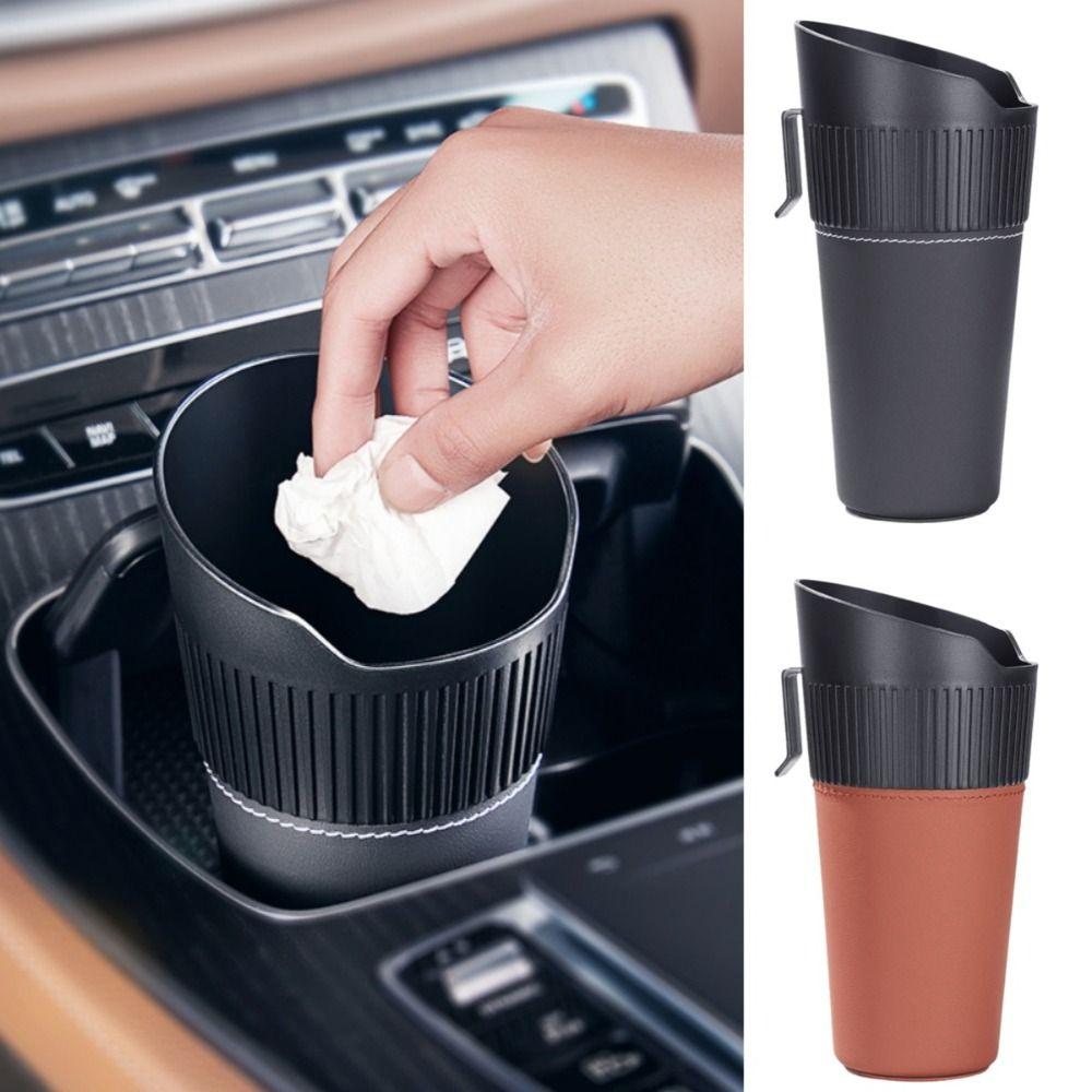 Multifunctional Cup Holder Washable Vehicle Dustbin Waste Bin Waterproof Car Trash Can  Auto Parts