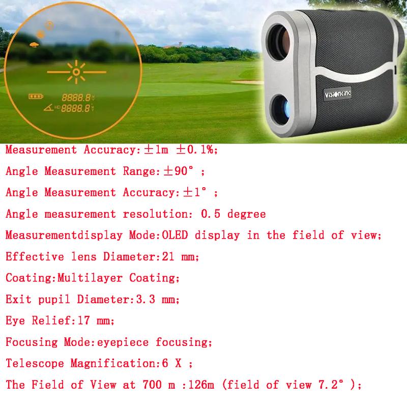 Visionking Professional 6x21 OLED Laser Rangefinder 700m 1000m Distance Meter Angle Measure Golf Hunting Optical HD Monocular