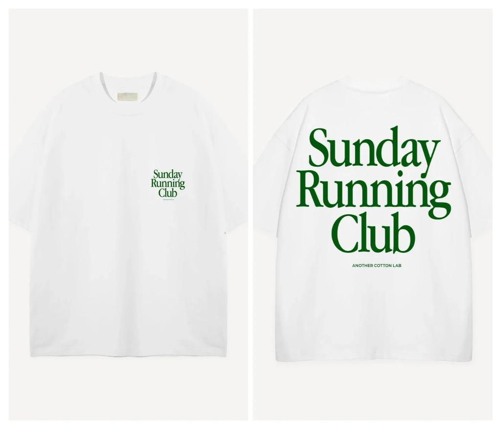 Running Club Unisex Cotton T Shirt Streetwear Casual Sporty Fashion Style