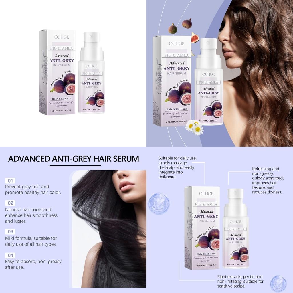 Ouhoe Gentle Hair Essence Liquid For Gray Hair Nourishing Hydrating Softening Treatment