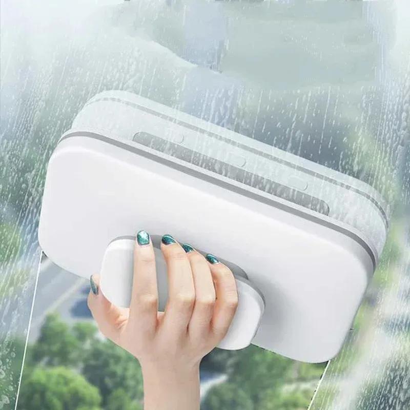 Magnetische glasreinigerborstel, dubbelzijdige reinigingsborstel, huishoudelijke magnetische glasreinigerborstel, gebruikt voor het schoonmaken van ramen
