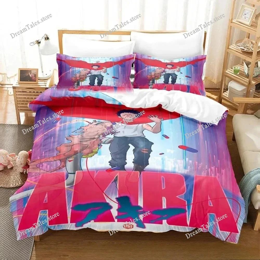 New Akira Bedding Set Single Twin Full Queen King Size Bed Set Adult Kid Bedroom Duvet Cover Sets 3D Print Anime Bed Sheet Set
