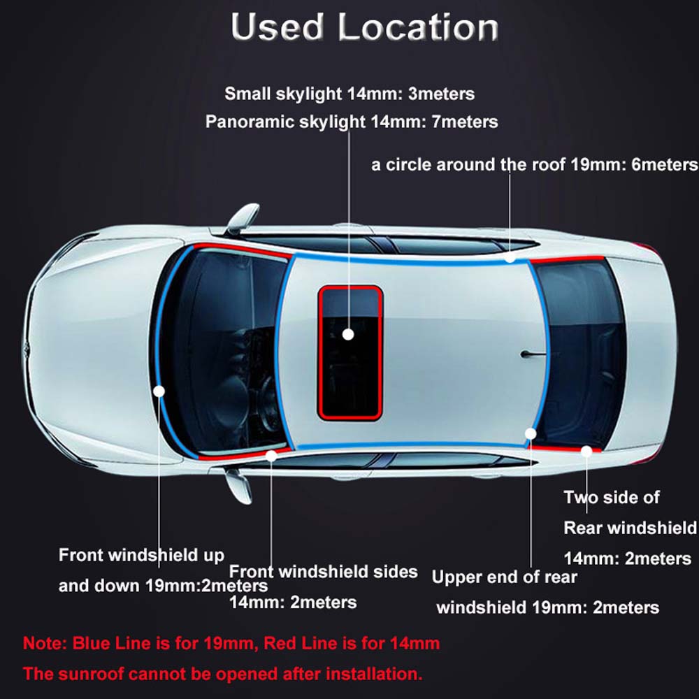 Accessories Sealant Protector Edge Sealing Strips Car Styling Accessories Car Stickers Rubber Strip