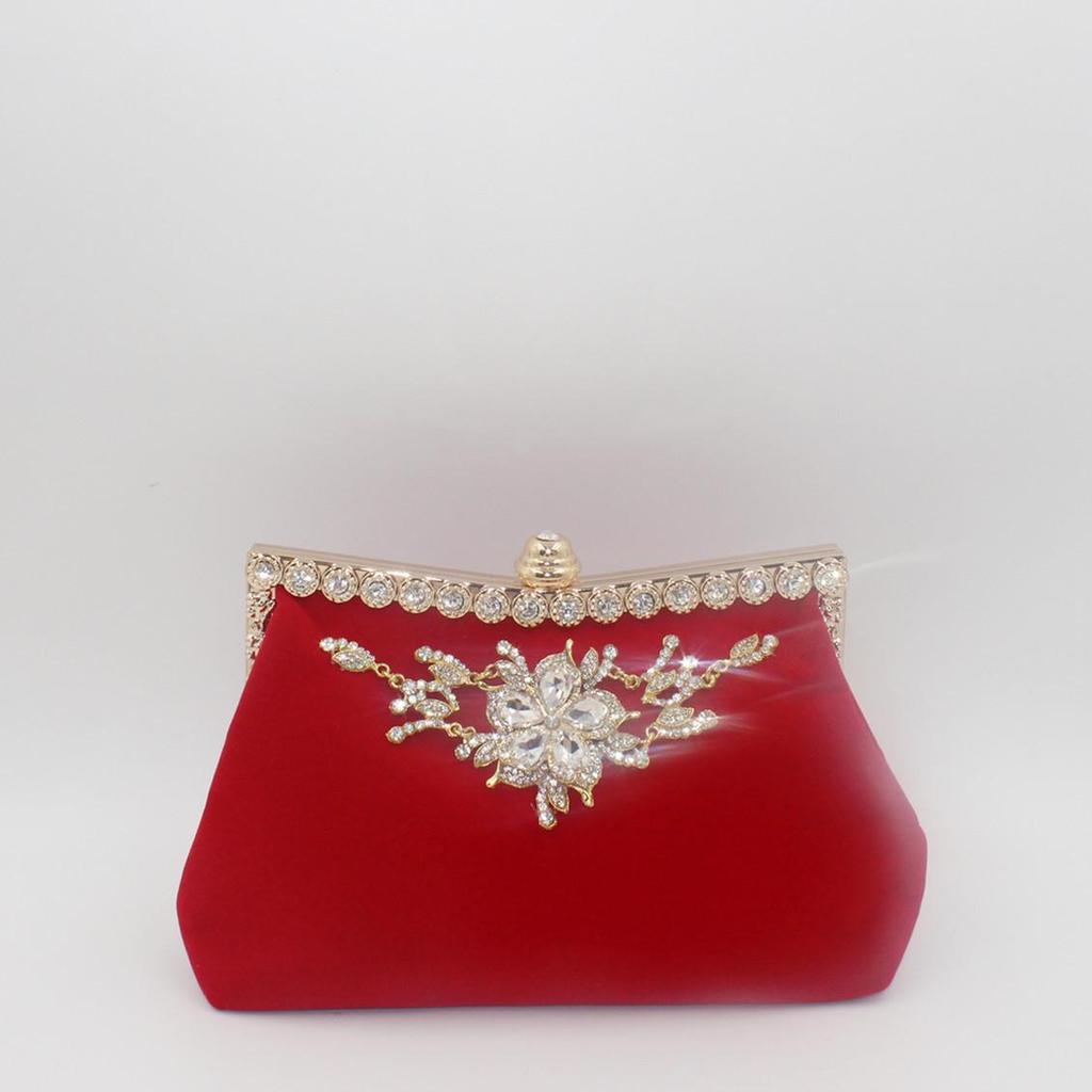 Vintage Sequin Velvet Banquet Clutch: Qipao, Handheld, Shoulder, Crossbody, Hanfu & Evening Gown Bag.