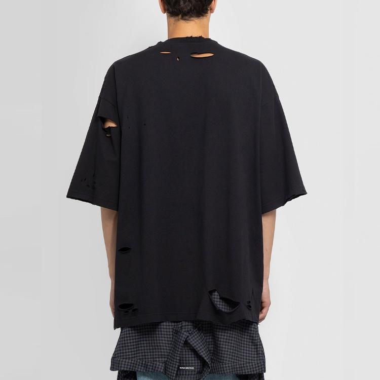 Balenciaga Destroyed T-Shirt 'Black' Unisex 661715TKV601000