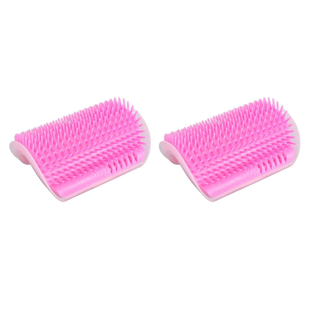 2PCS Self Grooming Cat Brush Interactive Toy Soft Cat Wall Corner Scratcher Massage Combs with