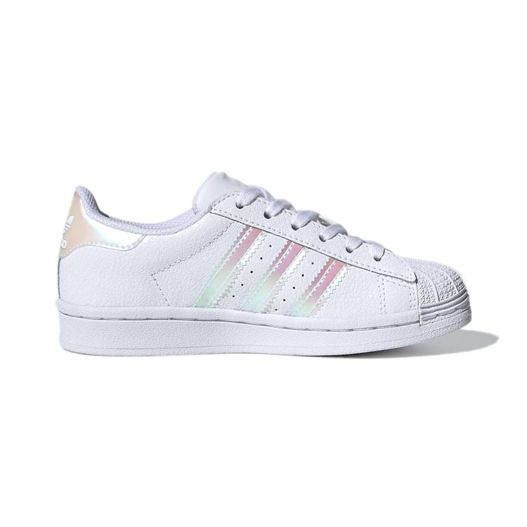 Adidas Originals SUPERSTAR C Comfortable Abrasion Resistant Low top Skateboard Shoes White Pink FW8282
