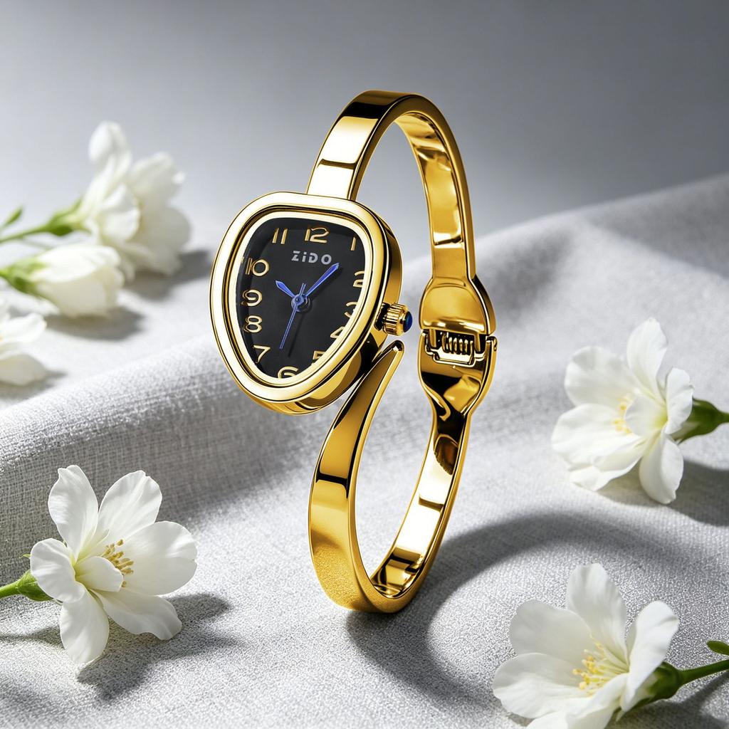 Serpentine Dial Quartz Watch Bracelet Watch Lady Temperament Elegant