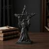 Stabile Basis Figur 3D-gedruckter Zauberer Dornenstern Ornament für Halloween Schreibtischdekoration, Schwarze Magie Thema Dekor Dunkel Gotisch Zuhause Feiertagsparty
