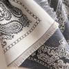 Winter New Imitation Cashmere Scarf High-end Women's Warm Square Scarf Red Cashew Jacquard Cape Shawl