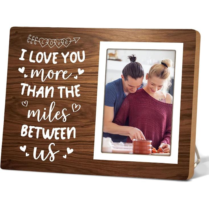 Love Picture Frame, Gifts for Girlfriend Boyfriend, Couples Picture Frame for Him or Her, Long Distance Relationships Gifts, I Love You More Than The