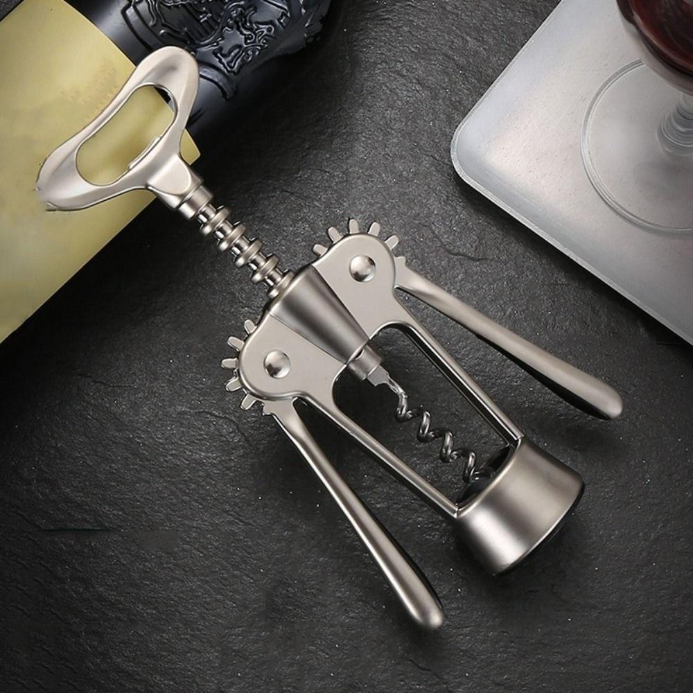 Stainless Steel Wine Corkscrew Zinc Zinc Zinc Alloy Wine Cork Remover Spiral Bottle Opener  Banquets