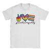 Unisex Unisex Rainbow Sunflower Love Is Love T Shirts Lgbt Gay Lesbian Pride Cotton Tops Unique Round Neck Tees Adult Tshirt