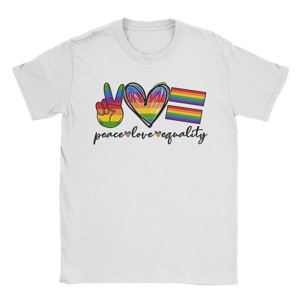 Unisex Unisex Rainbow Sunflower Love Is Love T Shirts Lgbt Gay Lesbian Pride Cotton Tops Unique Round Neck Tees Adult Tshirt